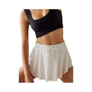 NWOT Free People Movement On Point Skort Size Large in White